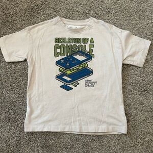 Zara Console Graphic T-Shirt - White and Green